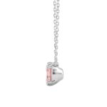 ETERNAL BLUSH COLLECTION 14K WHITE GOLD 1.00CT CUSHION PINK DIAMOND LADIES PENDANT - Image 2