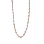 LADIES NECKLACE 15CT ROUND/PEAR/OVAL DIAMOND 14K WHITE/ROSE GOLD - Image 2
