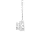 LADIES NECKLACE 1CT ROUND/PRINCESS DIAMOND 14K WHITE GOLD (CENTER STONE PRINCESS DIAMOND 3/4CT ) - Image 2