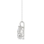 LADIES SOLITAIRE PENDANT 3CT PEAR DIAMOND 14K WHITE GOLD - Image 2