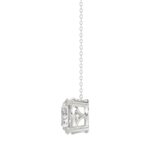 LADIES SOLITAIRE PENDANT WITH UNDER-PASS CHAIN 2.00CT ROUND DIAMOND 14K WHITE GOLD - Image 3
