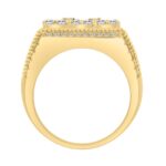 14K YELLOW GOLD 1 3/4CT ROUND DIAMOND MEN'S RING - Image 2