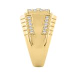 14K YELLOW GOLD 1 3/4CT ROUND DIAMOND MEN'S RING - Image 3