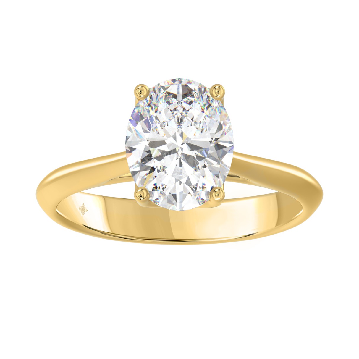 LADIES SOLITAIRE RING 2 1/2CT OVAL DIAMOND 14K YELLOW GOLD 1 LADIES SOLITAIRE RING 2 1/2CT OVAL DIAMOND 14K YELLOW GOLD - Image 1