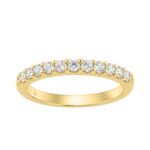14K Yellow Gold 1/2Ct Men's Round Cut Lab Grown Diamond Fashion Band