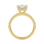 Elegant 14K Yellow Gold Ladies Ring With 4.00Ct Round And Radiant Diamonds In A Sparkling Hidden Halo Ring 3.00Ct Radiant Center Stone (Color F-G -Cla - Image 2