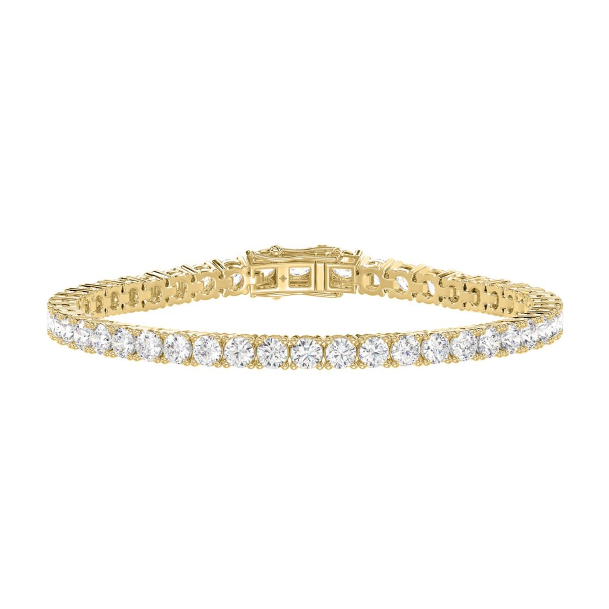 14K YELLOW GOLD 3CT ROUND DIAMOND LADIES BRACELET 1 14K YELLOW GOLD 3CT ROUND DIAMOND LADIES BRACELET - Image 1