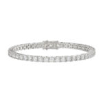 LADIES BRACELET 5CT ROUND DIAMOND 14K WHITE GOLD
