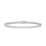 LADIES BRACELET 7CT ROUND DIAMOND 14K WHITE GOLD