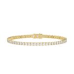LADIES BRACELET 7CT ROUND DIAMOND 14K YELLOW GOLD