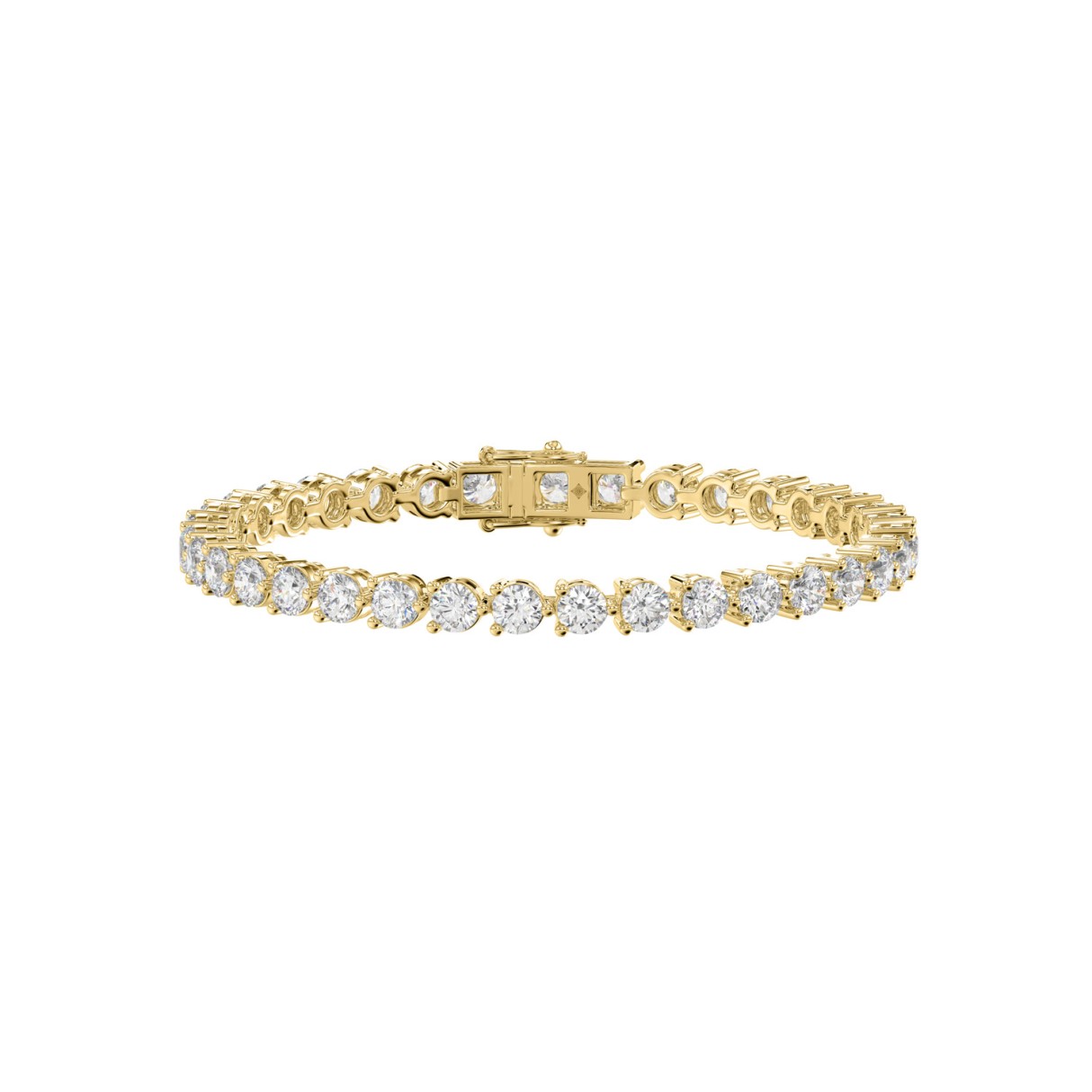 LADIES BRACELET 7CT ROUND DIAMOND 14K YELLOW GOLD 1 LADIES BRACELET 7CT ROUND DIAMOND 14K YELLOW GOLD - Image 1