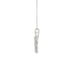 LADIES PENDANT 1 3/4CT ROUND DIAMOND 14K WHITE GOLD WITH CHAIN - Image 2