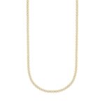 MENS NECKLACE 7CT ROUND DIAMOND 14K YELLOW GOLD