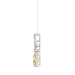 14K WHITE GOLD 2 1/4CT PEAR/MARQUISE/RADIANT DIAMOND LADIES PENDANT WITH CHAIN (CENTER STONE YELLOW RADIANT DIAMOND 1 1/2CT) - Image 2