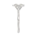 LADIES SOLITAIRE RING 2CT OVAL DIAMOND 14K WHITE GOLD (CENTER STONE OVAL DIAMOND 2CT ) - Image 4