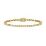 MENS BRACELET 2 1/2CT ROUND DIAMOND 14K YELLOW GOLD