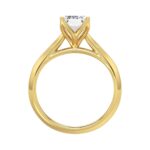 LADIES SOLITAIRE RING 2 1/2CT EMERALD DIAMOND 14K YELLOW GOLD (CENTER STONE EMERALD DIAMOND 2 1/2CT) - Image 2