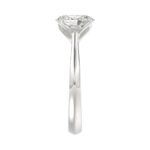 LADIES SOLITAIRE RING 2CT OVAL DIAMOND 14K WHITE GOLD - Image 4