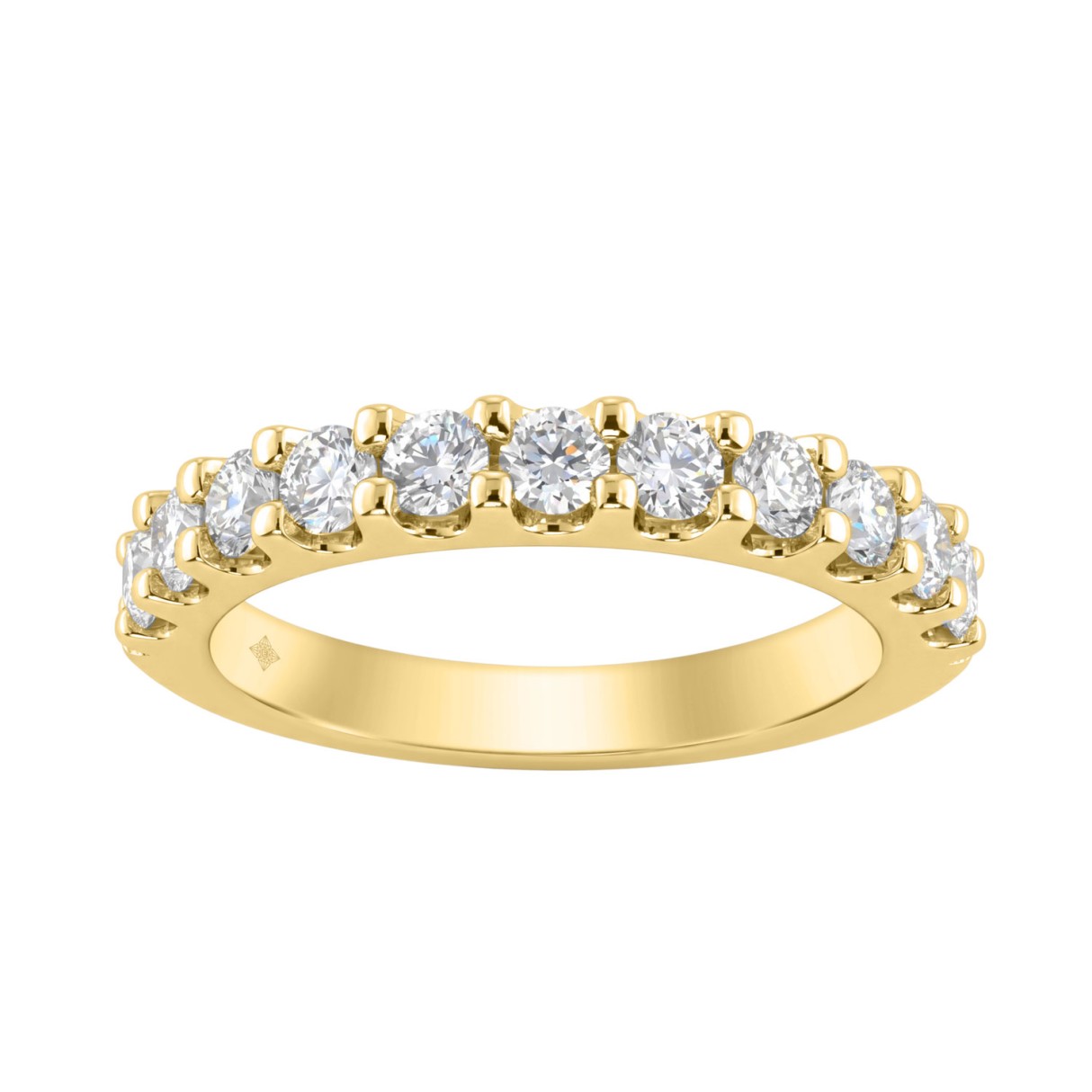 Luxury 14K Yellow Gold 1.00Ct Ladies Wedding Band With Round Brilliant Diamonds 1 Luxury 14K Yellow Gold 1.00Ct Ladies Wedding Band With Round Brilliant Diamonds - Image 1