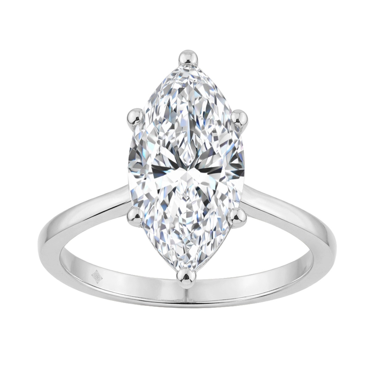 14K WHITE GOLD 3.00CT MARQUISE DIAMOND LADIES SOLITAIRE RING (CENTER STONE MARQUISE DIAMOND 3CT 1 14K WHITE GOLD 3.00CT MARQUISE DIAMOND LADIES SOLITAIRE RING (CENTER STONE MARQUISE DIAMOND 3CT - Image 1