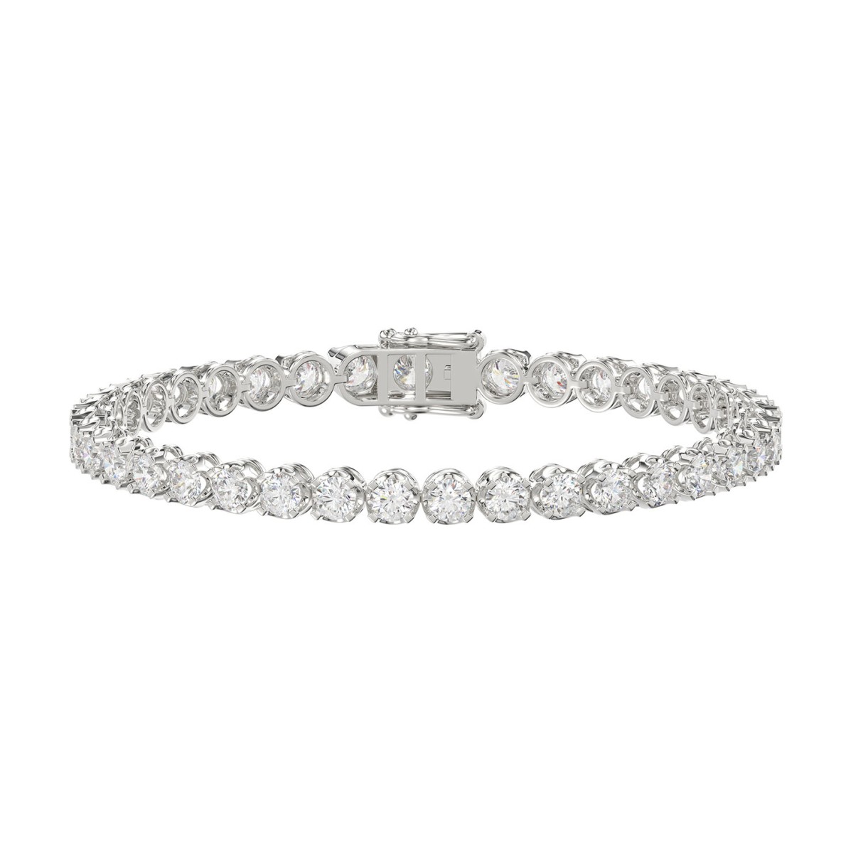 14K WHITE GOLD 7.00CT ROUND DIAMOND LADIES BRACELET 1 14K WHITE GOLD 7.00CT ROUND DIAMOND LADIES BRACELET - Image 1