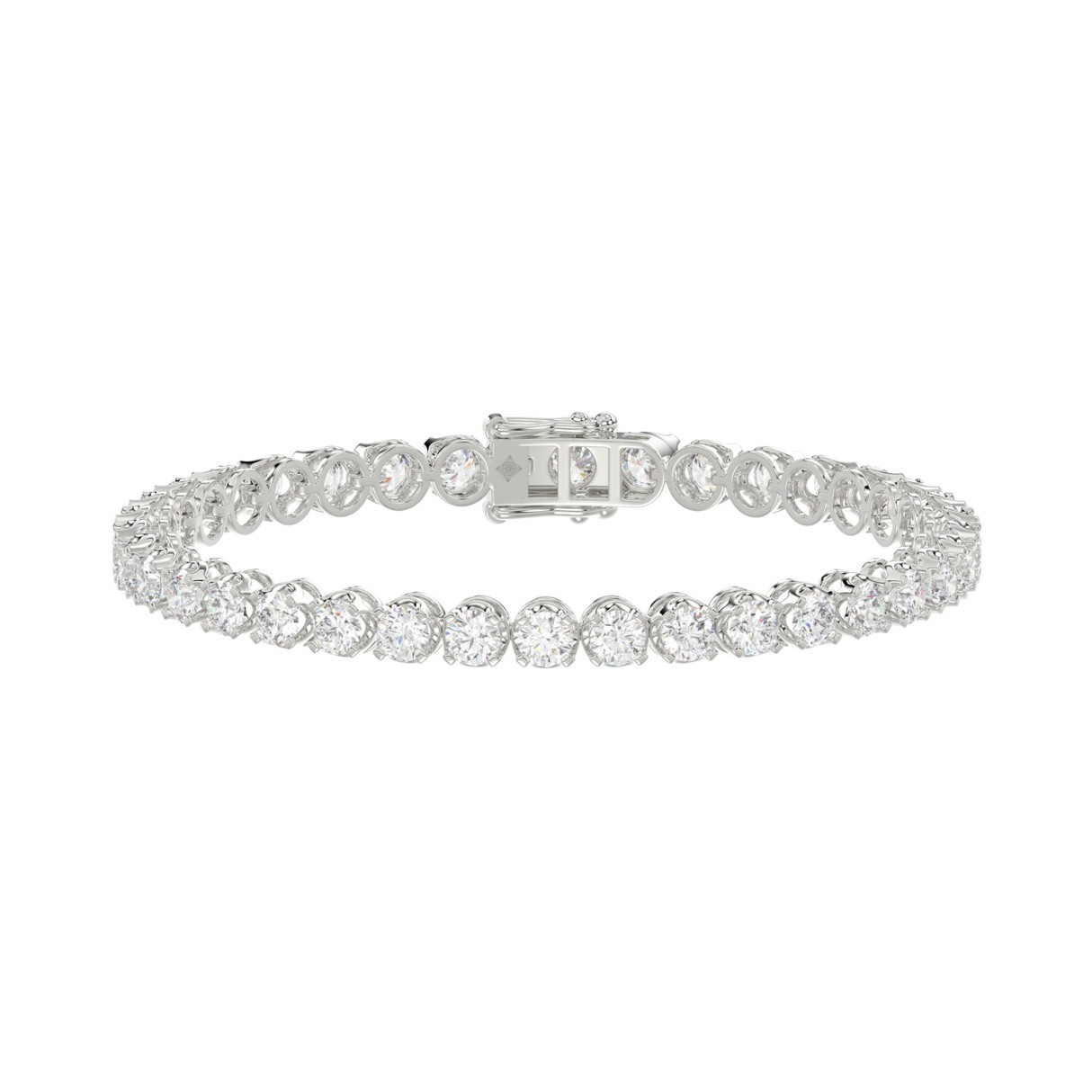 14K WHITE GOLD 9.00CT ROUND DIAMOND LADIES BRACELET 1 14K WHITE GOLD 9.00CT ROUND DIAMOND LADIES BRACELET - Image 1