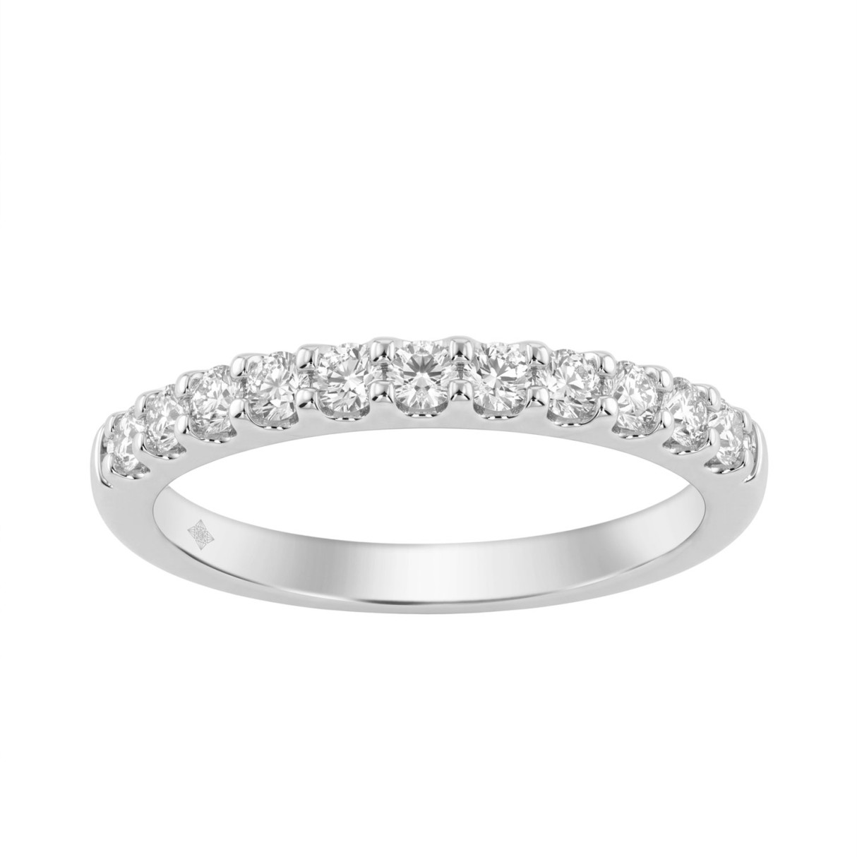 14K White Gold 1/2Ct Men's Round Cut Lab Grown Diamond Fashion Band 1 14K White Gold 1/2Ct Men's Round Cut Lab Grown Diamond Fashion Band - Image 1