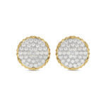LADIES STUD EARRINGS 0.15CT ROUND DIAMOND 10K YELLOW GOLD