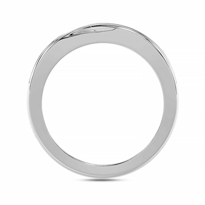 MEN'S BAND 0.50CT ROUND DIAMOND 10K WHITE GOLD - Image 2