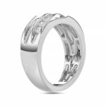MEN'S BAND 0.50CT ROUND DIAMOND 10K WHITE GOLD - Image 4