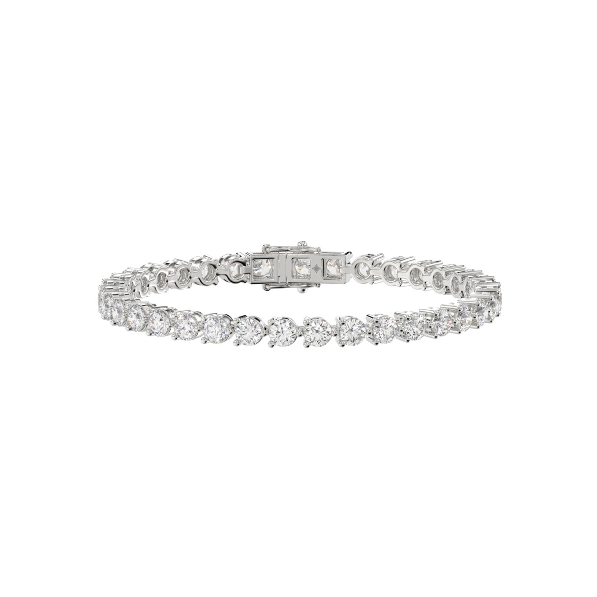 LADIES BRACELET 11CT ROUND DIAMOND 14K WHITE GOLD 1 LADIES BRACELET 11CT ROUND DIAMOND 14K WHITE GOLD - Image 1