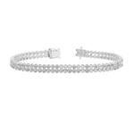 LADIES BRACELET 3.00CT ROUND DIAMOND 14K WHITE GOLD
