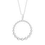 LADIES PENDANT 0.75CT ROUND DIAMOND 14K WHITE GOLD