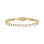 LADIES BRACELET 7CT ROUND DIAMOND 14K YELLOW GOLD