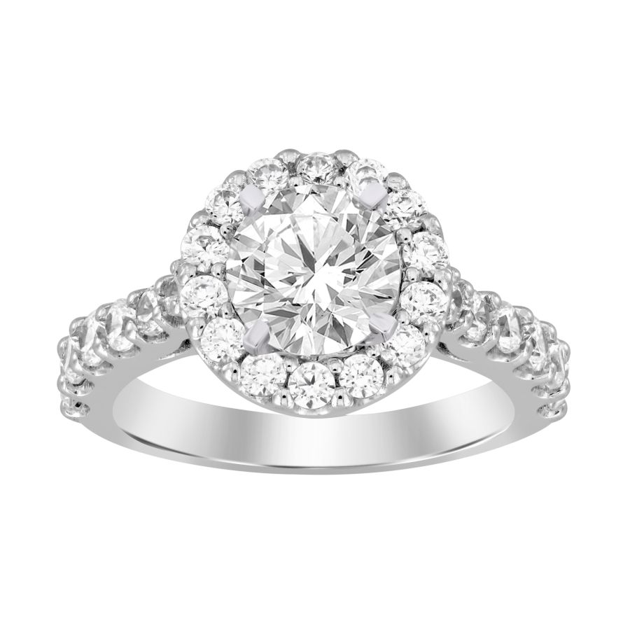 LADIES RING 1.00CT ROUND DIAMOND 14K WHITE GOLD 1 LADIES RING 1.00CT ROUND DIAMOND 14K WHITE GOLD - Image 1