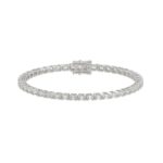 Luxury Emerald Shape Diamond Ladies Tennis Bracelet in 14K White Gold 4 1/2CT (Color F-G -Clarity VS1/VS2)