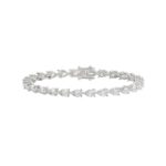 LADIES BRACELET 9CT PEAR DIAMOND 14K WHITE GOLD