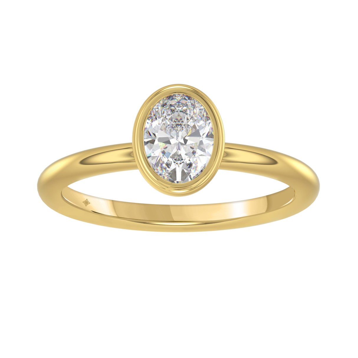 LADIES SOLITAIRE RING 1CT OVAL DIAMOND 14K YELLOW GOLD (CENTER STONE OVAL DIAMOND 1CT ) 1 LADIES SOLITAIRE RING 1CT OVAL DIAMOND 14K YELLOW GOLD (CENTER STONE OVAL DIAMOND 1CT ) - Image 1