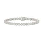 14K WHITE GOLD 5.00CT ROUND DIAMOND LADIES BRACELET