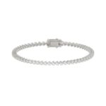 LADIES BRACELET 3CT ROUND DIAMOND 14K WHITE GOLD