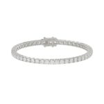LADIES BRACELET 7CT ROUND DIAMOND 14K WHITE GOLD
