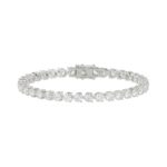 LADIES BRACELET 7CT ROUND DIAMOND 14K WHITE GOLD