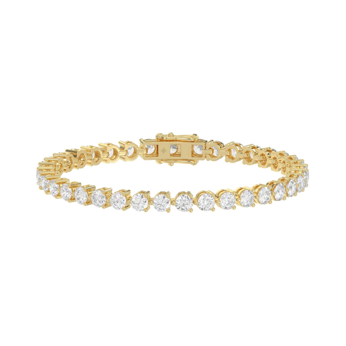 LADIES BRACELET 7CT ROUND DIAMOND 14K YELLOW GOLD 1 LADIES BRACELET 7CT ROUND DIAMOND 14K YELLOW GOLD - Image 1