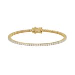14K YELLOW GOLD 3CT ROUND DIAMOND LADIES BRACELET