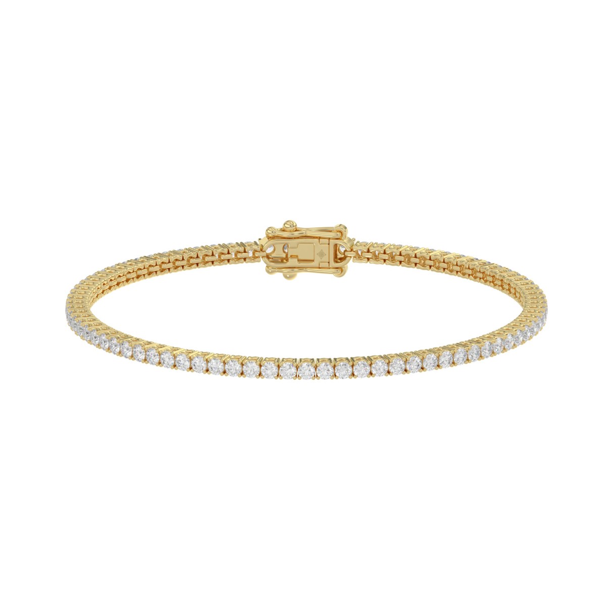 14K YELLOW GOLD 3CT ROUND DIAMOND LADIES BRACELET 1 14K YELLOW GOLD 3CT ROUND DIAMOND LADIES BRACELET - Image 1