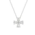 LADIES NECKLACE 1CT PEAR DIAMOND 14K WHITE GOLD