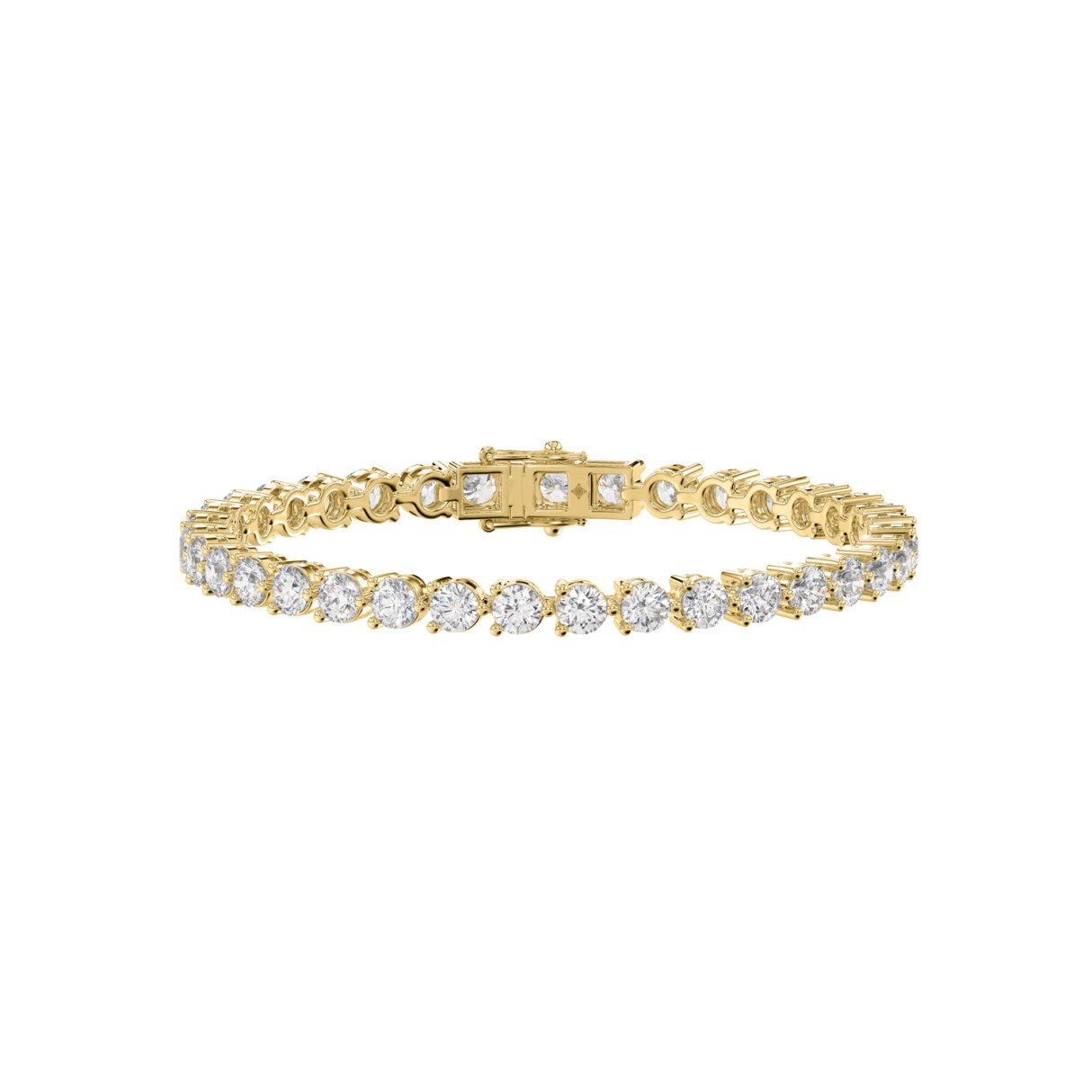 LADIES BRACELET 11CT ROUND DIAMOND 14K YELLOW GOLD 1 LADIES BRACELET 11CT ROUND DIAMOND 14K YELLOW GOLD - Image 1