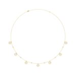 14K YELLOW GOLD 1 1/2CT ROUND DIAMOND LADIES NECKLACE