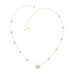 14K YELLOW GOLD 2 1/4CT ROUND/OVAL DIAMOND LADIES NECKLACE