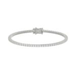 14K WHITE GOLD 3CT ROUND DIAMOND LADIES BRACELET